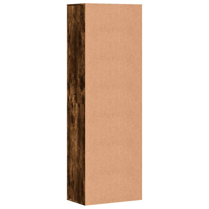højskab 60x35x180 cm konstrueret træ røget egetræsfarve