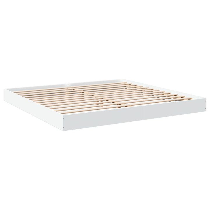 sengestel 200x200 cm konstrueret træ hvid