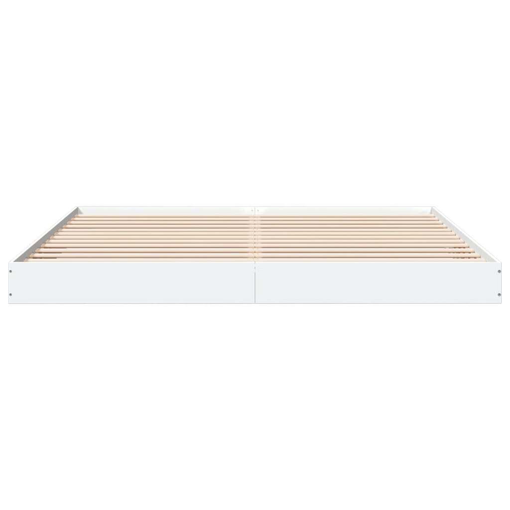 sengestel 200x200 cm konstrueret træ hvid