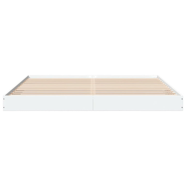 sengestel 200x200 cm konstrueret træ hvid