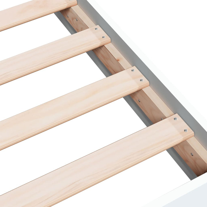 sengestel 200x200 cm konstrueret træ hvid
