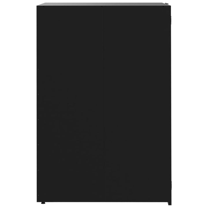 skraldespandsskjuler 276x79x117 cm 4 rum stål sort