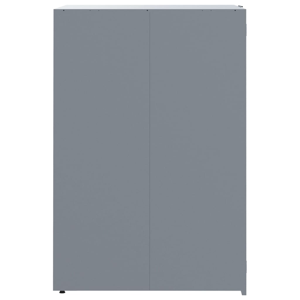 skraldespandsskjuler 345x79x117 cm 5 rum stål grå