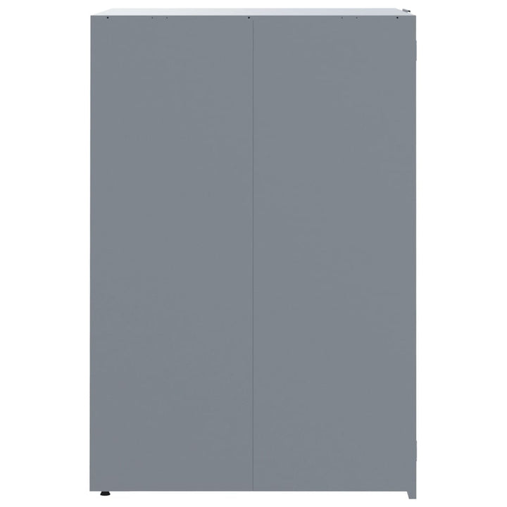 skraldespandsskjuler 345x79x117 cm 5 rum stål grå