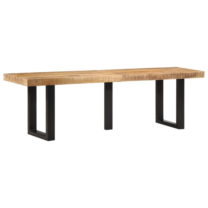 bænk 160 cm massivt ru mangotræ og stål