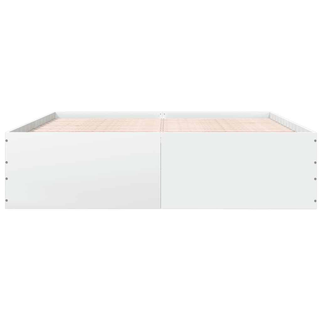 sengestel 200x200 cm konstrueret træ hvid