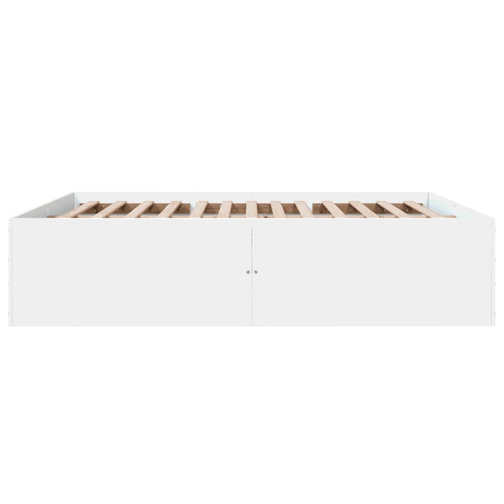 sengestel 200x200 cm konstrueret træ hvid