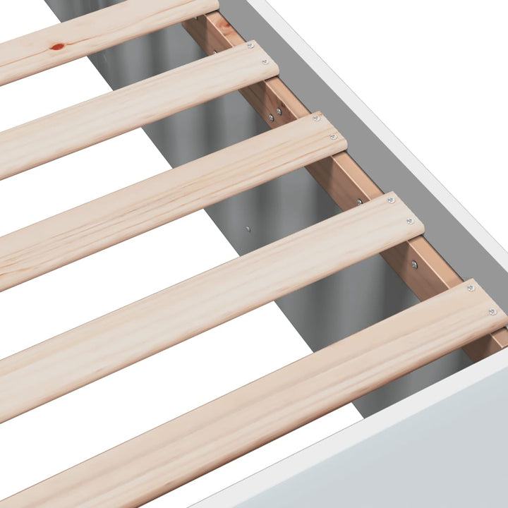 sengestel 200x200 cm konstrueret træ hvid
