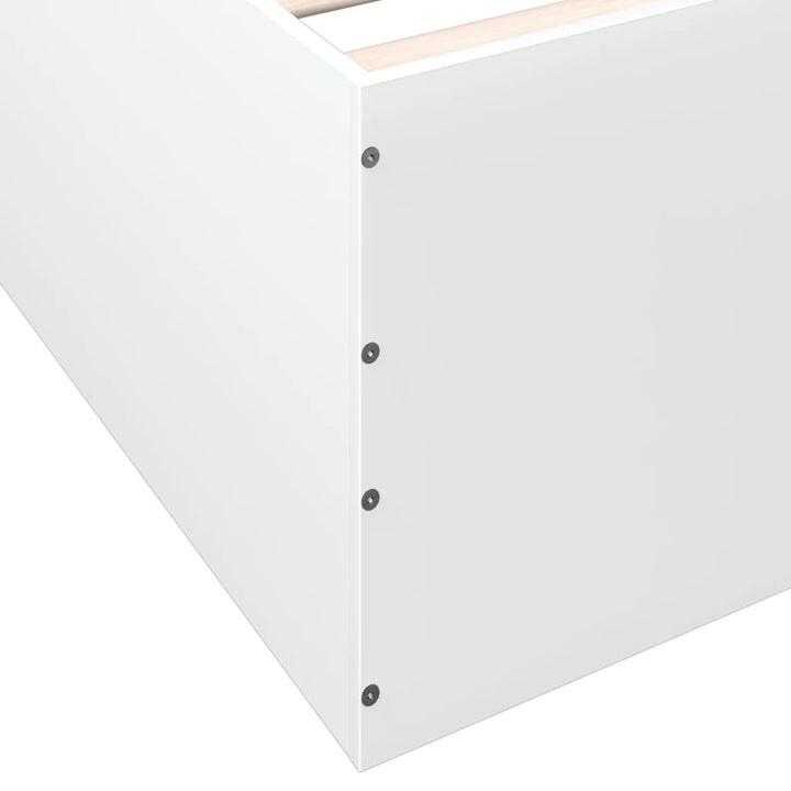 sengestel 200x200 cm konstrueret træ hvid