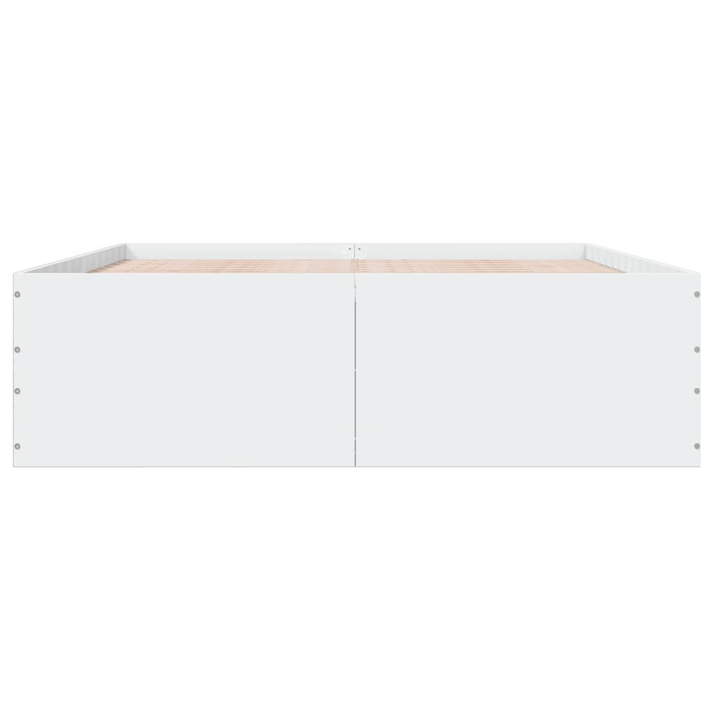 sengestel 160x200 cm konstrueret træ hvid
