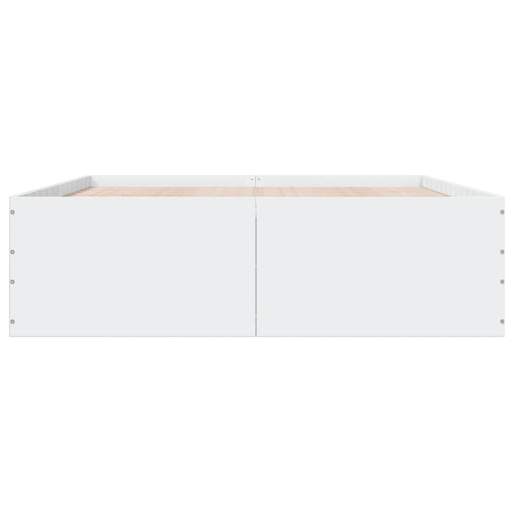sengestel 160x200 cm konstrueret træ hvid
