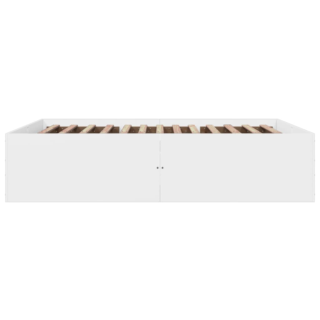 sengestel 160x200 cm konstrueret træ hvid