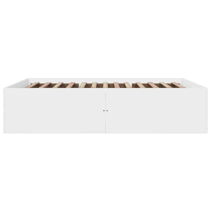 sengestel 160x200 cm konstrueret træ hvid