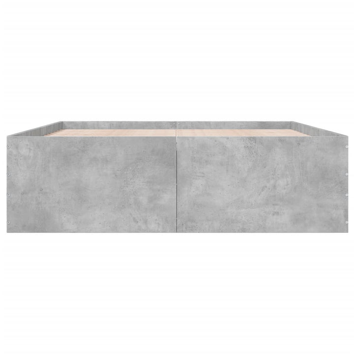 sengestel 160x200 cm konstrueret træ betongrå