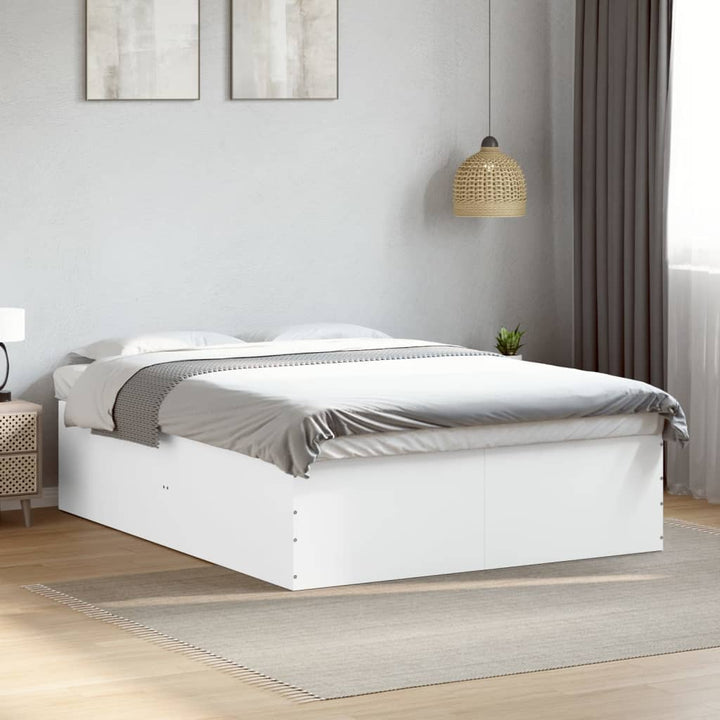 sengestel 150x200 cm konstrueret træ hvid