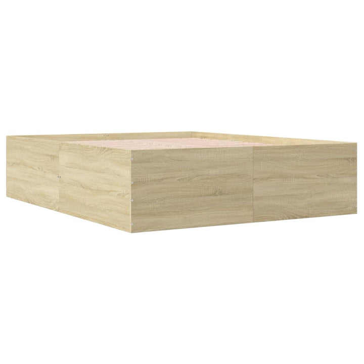 sengestel 150x200 cm konstrueret træ sonoma-eg