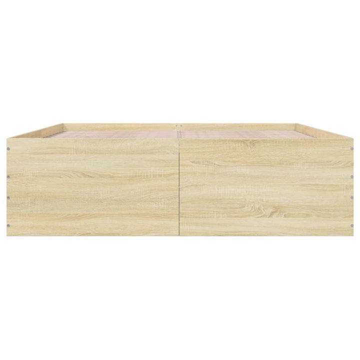 sengestel 150x200 cm konstrueret træ sonoma-eg