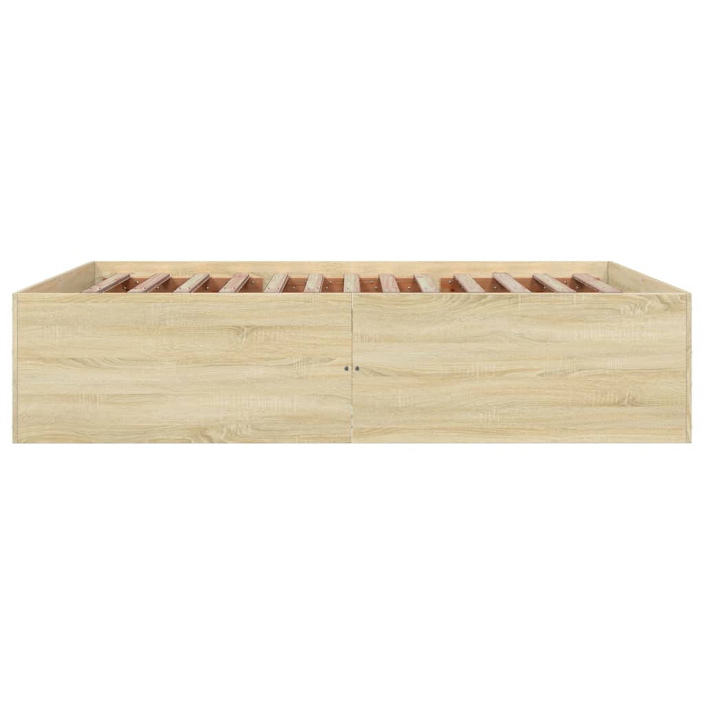 sengestel 150x200 cm konstrueret træ sonoma-eg