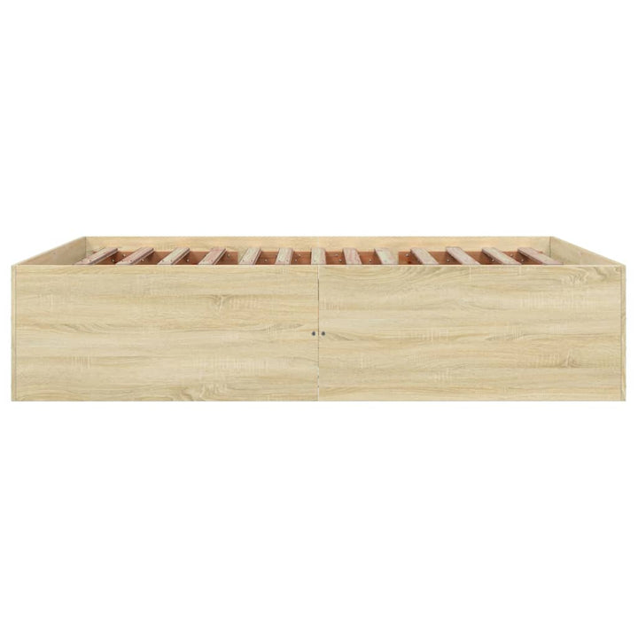 sengestel 150x200 cm konstrueret træ sonoma-eg