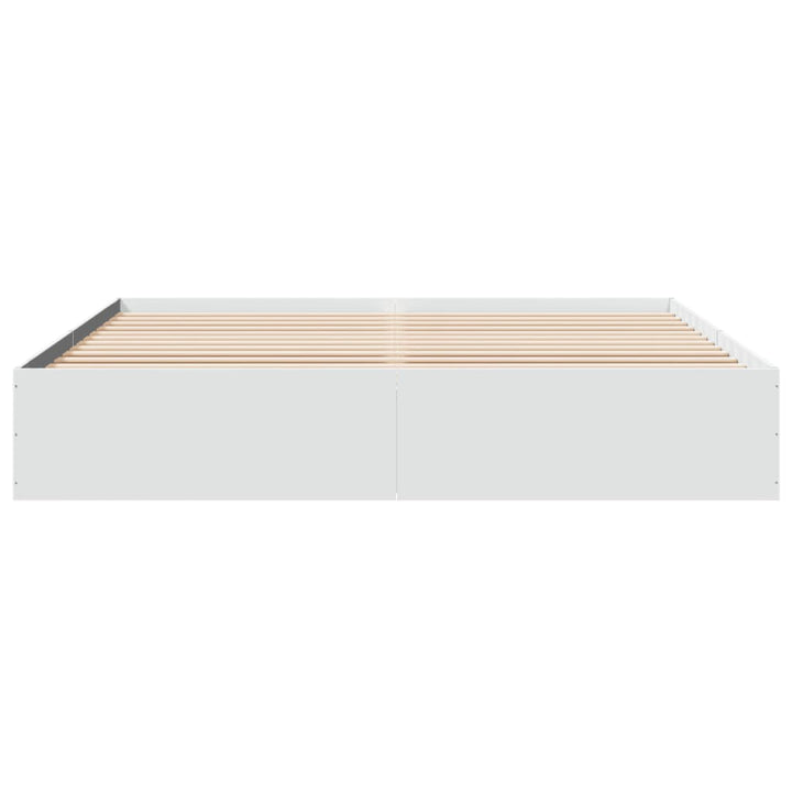 sengestel 200x200 cm konstrueret træ hvid