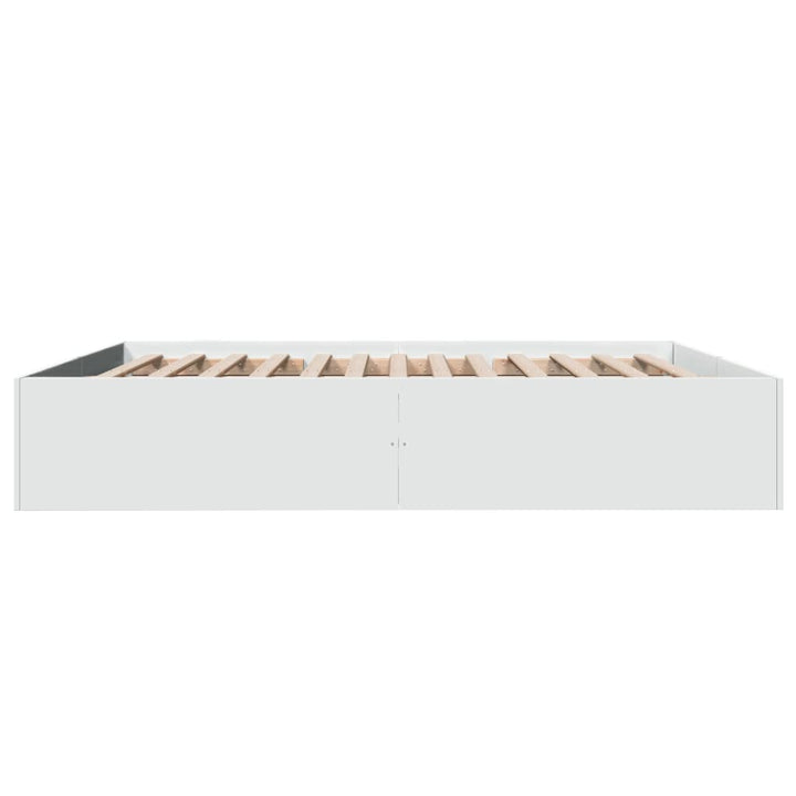 sengestel 200x200 cm konstrueret træ hvid