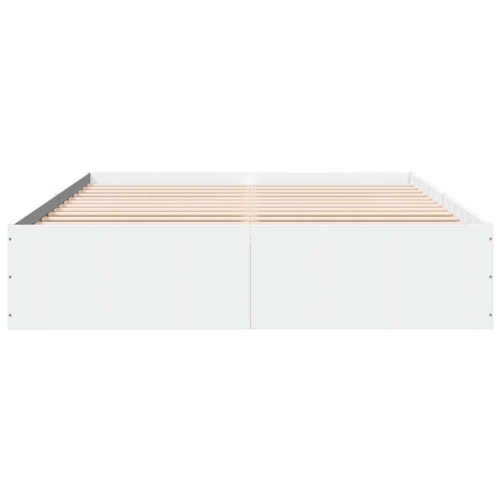 sengestel 160x200 cm konstrueret træ hvid