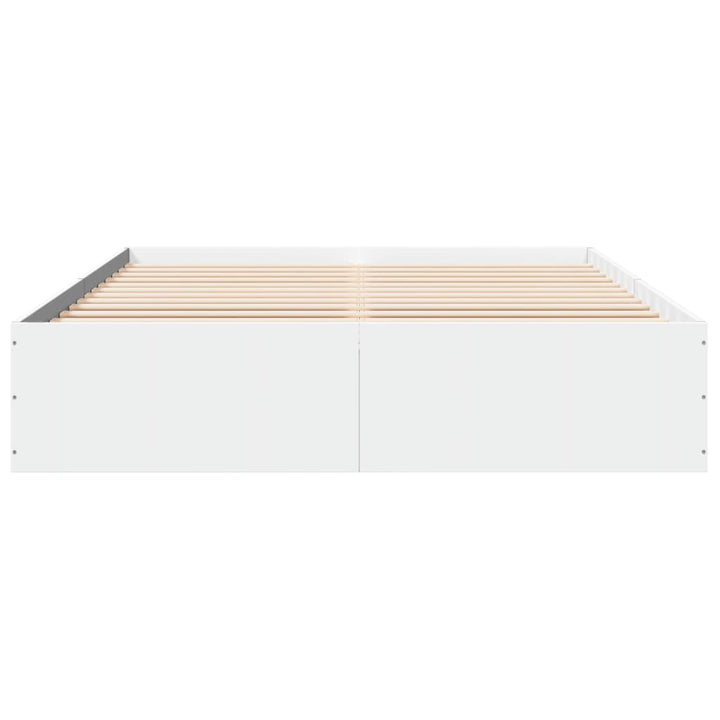 sengestel 160x200 cm konstrueret træ hvid