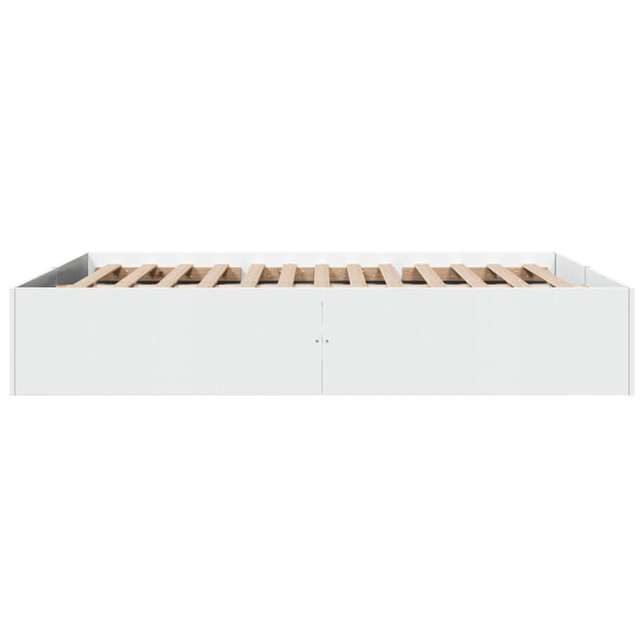 sengestel 160x200 cm konstrueret træ hvid