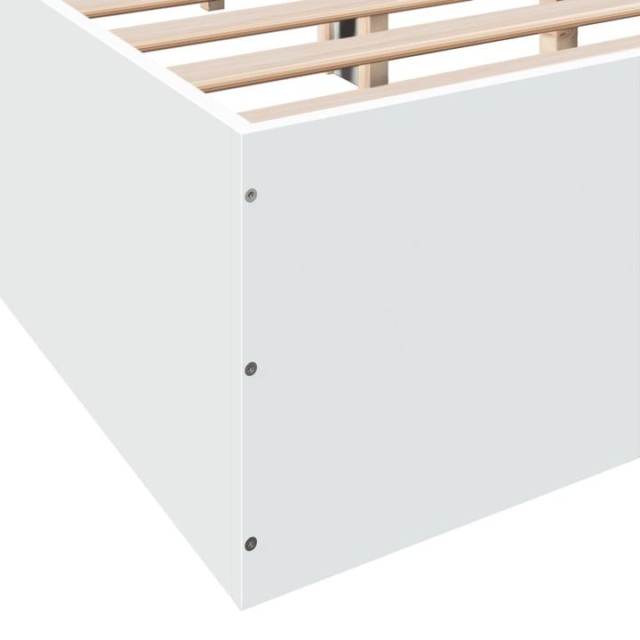 sengestel 160x200 cm konstrueret træ hvid