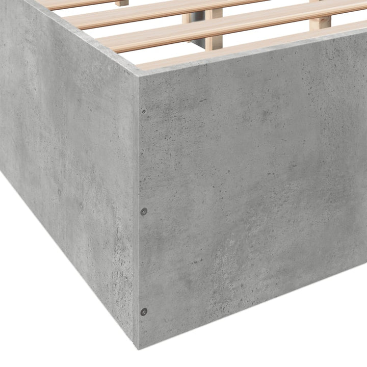 sengestel 160x200 cm konstrueret træ betongrå