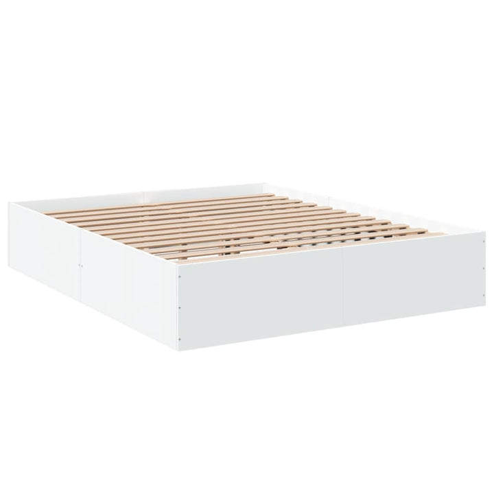 sengestel 150x200 cm konstrueret træ hvid