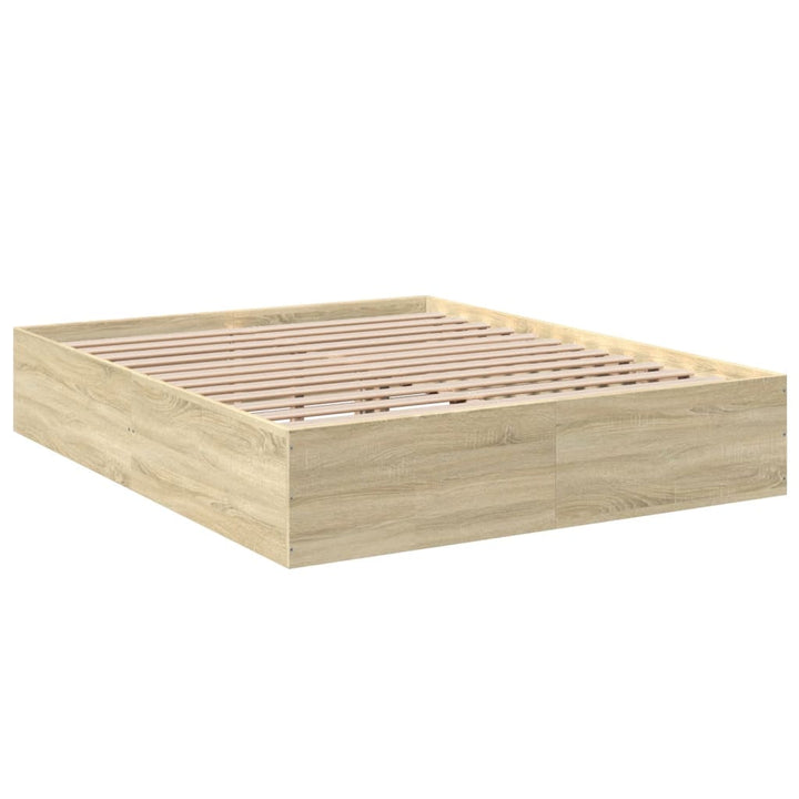 sengestel 150x200 cm konstrueret træ sonoma-eg