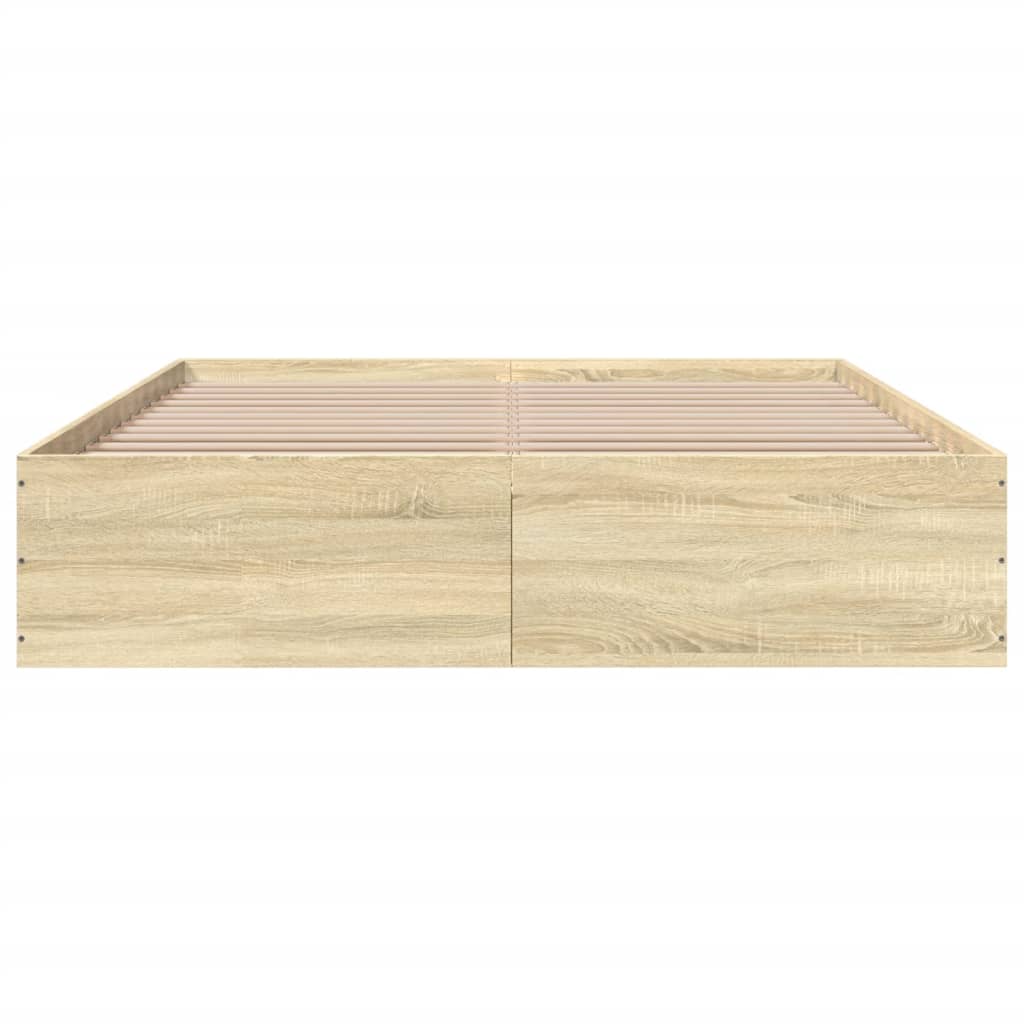 sengestel 150x200 cm konstrueret træ sonoma-eg