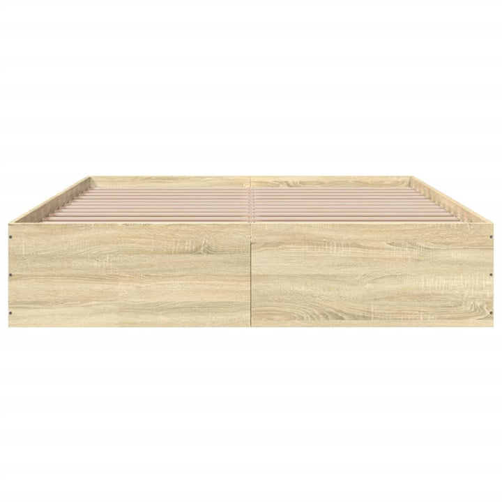 sengestel 150x200 cm konstrueret træ sonoma-eg