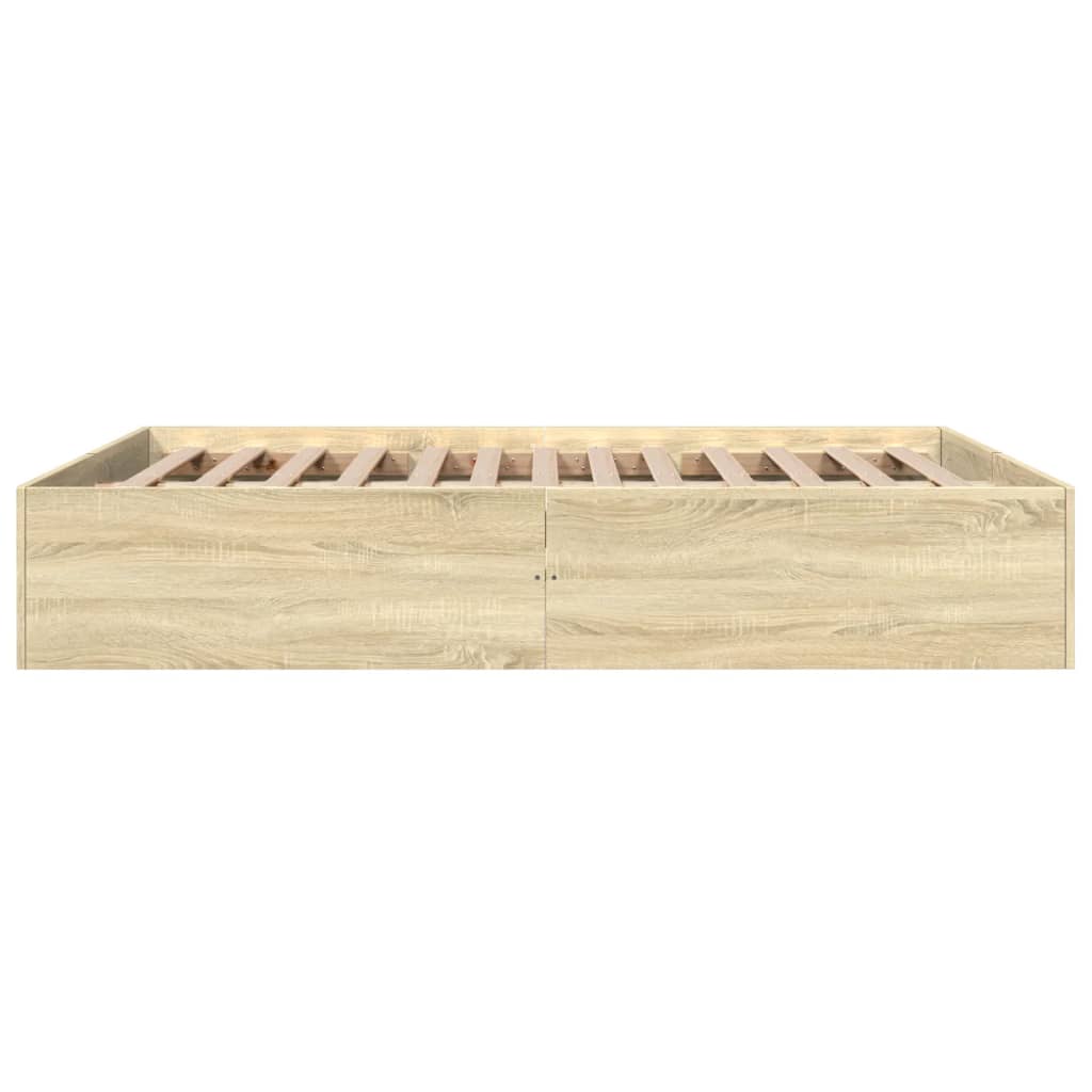 sengestel 150x200 cm konstrueret træ sonoma-eg