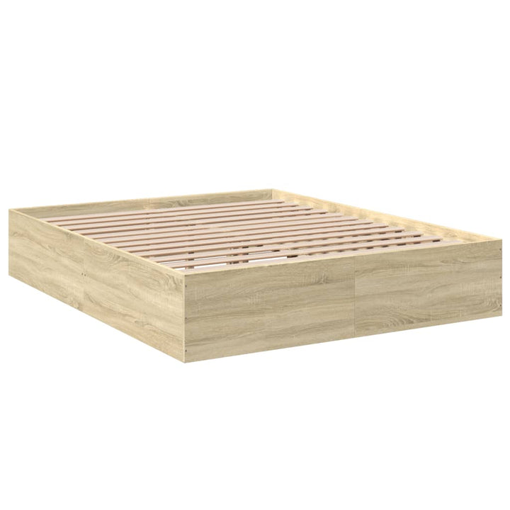 sengestel 150x200 cm konstrueret træ sonoma-eg