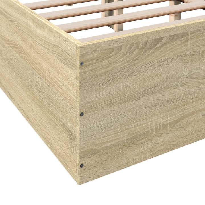 sengestel 150x200 cm konstrueret træ sonoma-eg