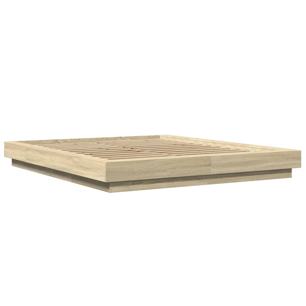 sengestel 150x200 cm konstrueret træ sonoma-eg