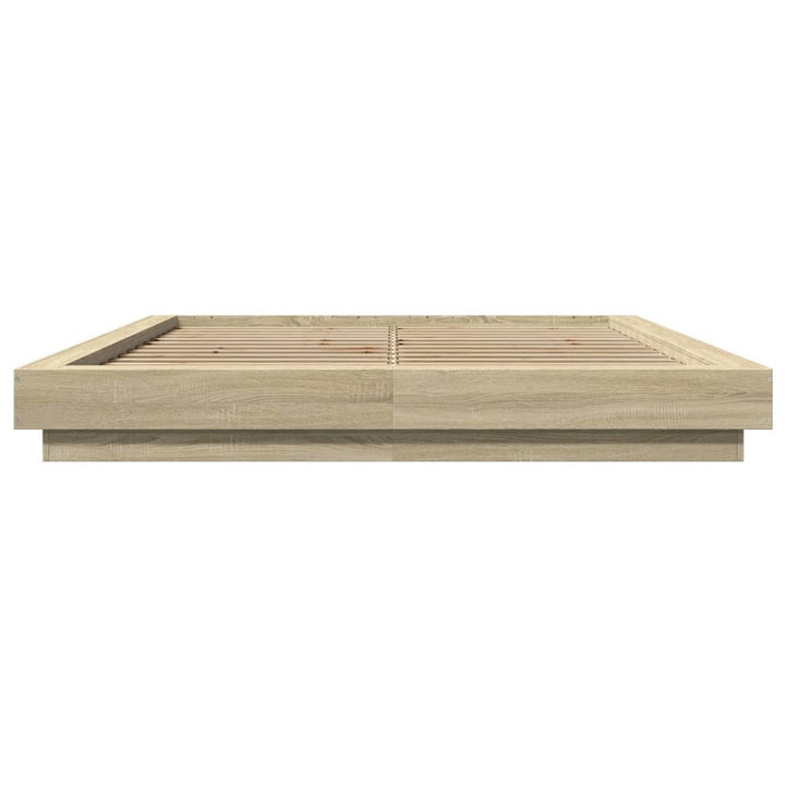 sengestel 150x200 cm konstrueret træ sonoma-eg