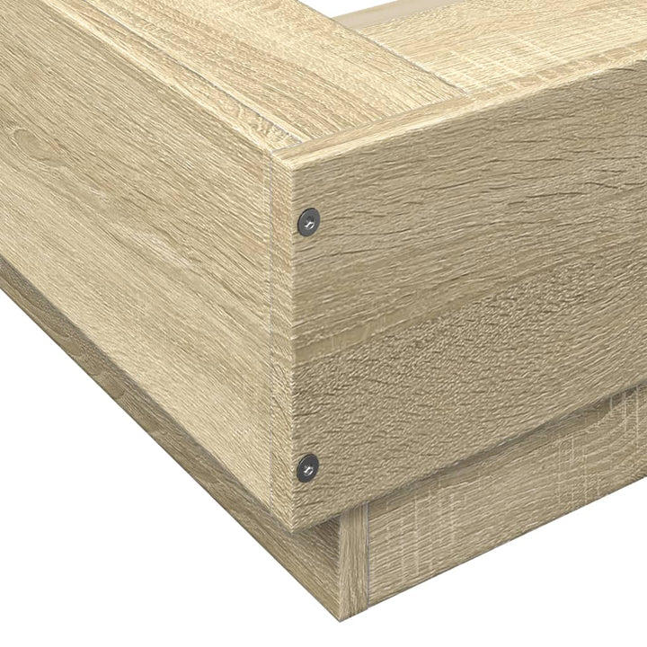 sengestel 150x200 cm konstrueret træ sonoma-eg