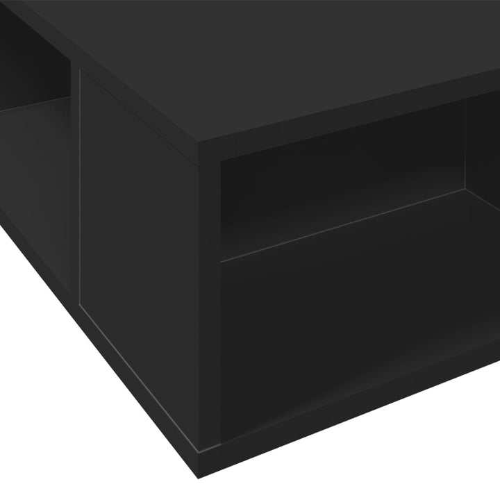 sengestel 150x200 cm konstrueret træ sort