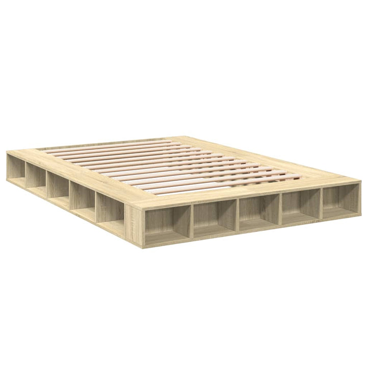 sengestel 150x200 cm konstrueret træ sonoma-eg