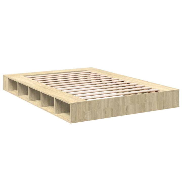 sengestel 150x200 cm konstrueret træ sonoma-eg