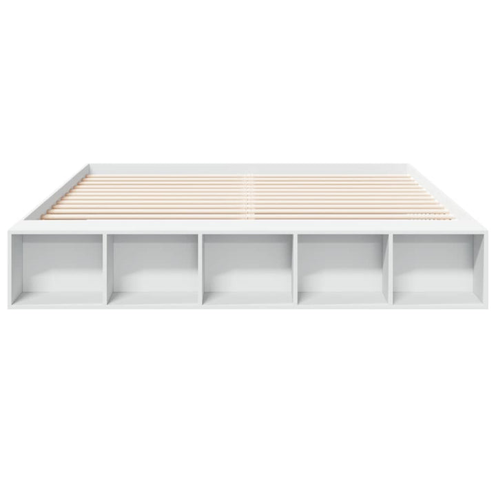 sengestel 200x200 cm konstrueret træ hvid