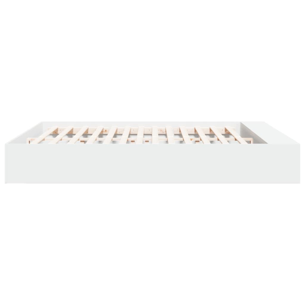 sengestel 200x200 cm konstrueret træ hvid