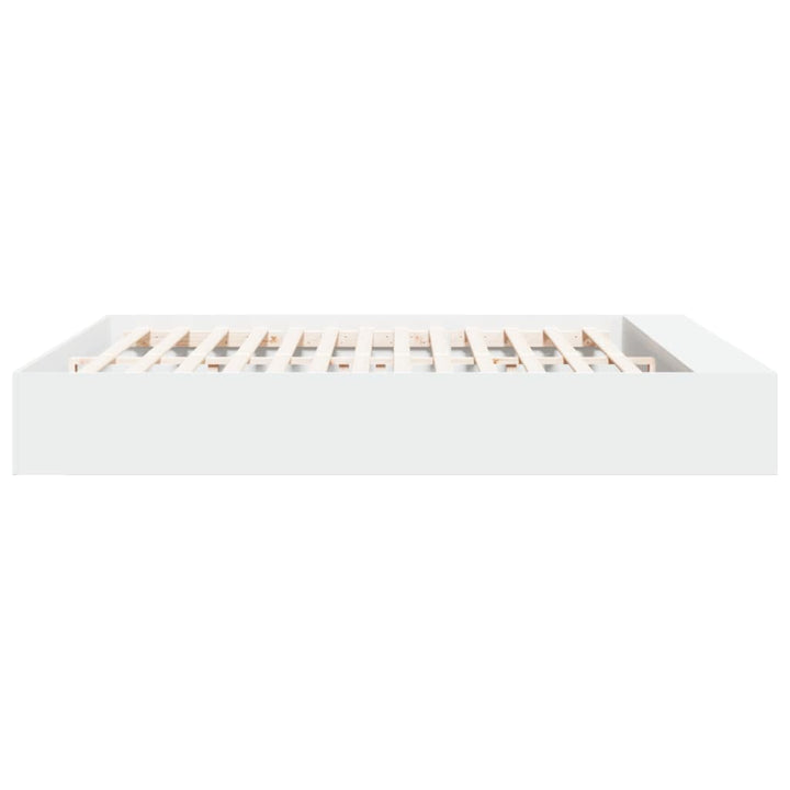 sengestel 200x200 cm konstrueret træ hvid