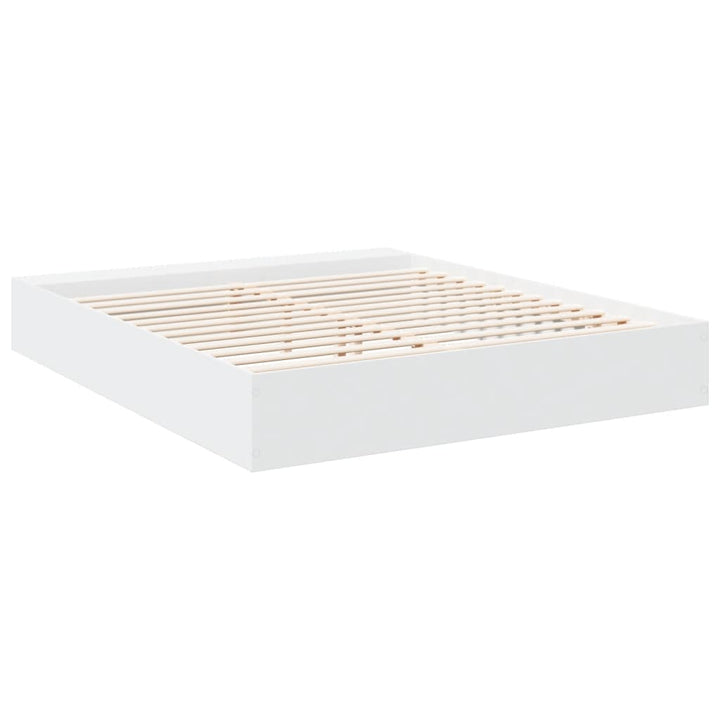 sengestel 200x200 cm konstrueret træ hvid