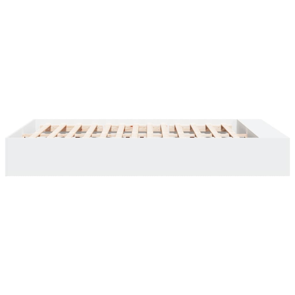 sengestel 150x200 cm konstrueret træ hvid