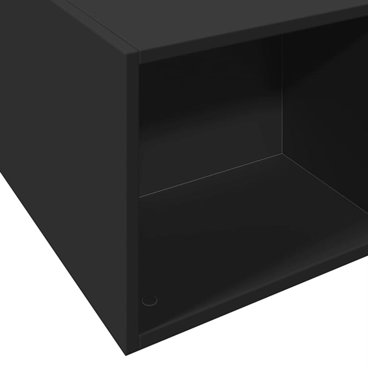 sengestel 150x200 cm konstrueret træ sort