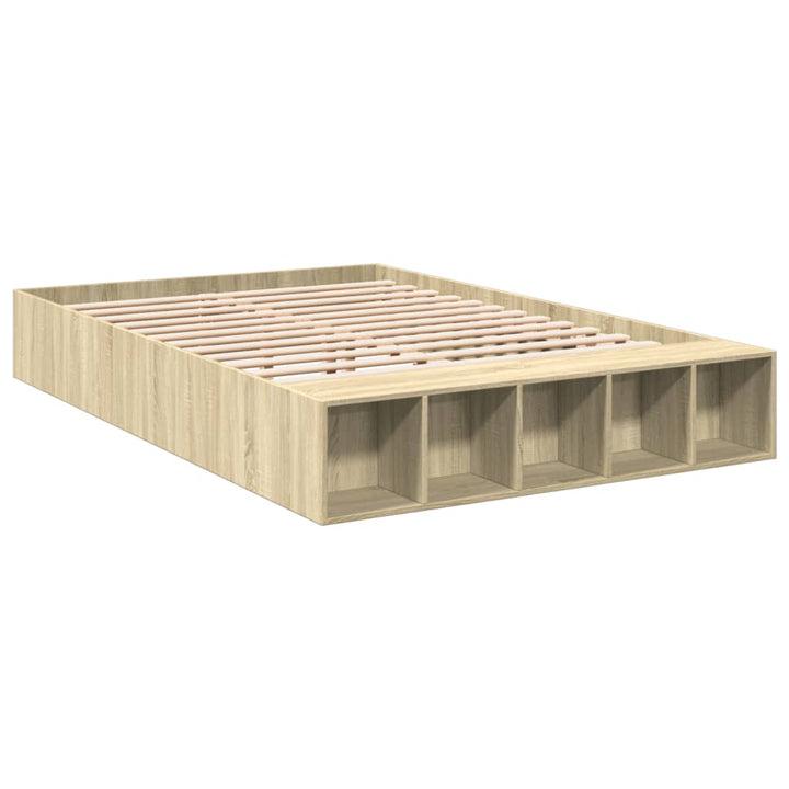 sengestel 150x200 cm konstrueret træ sonoma-eg